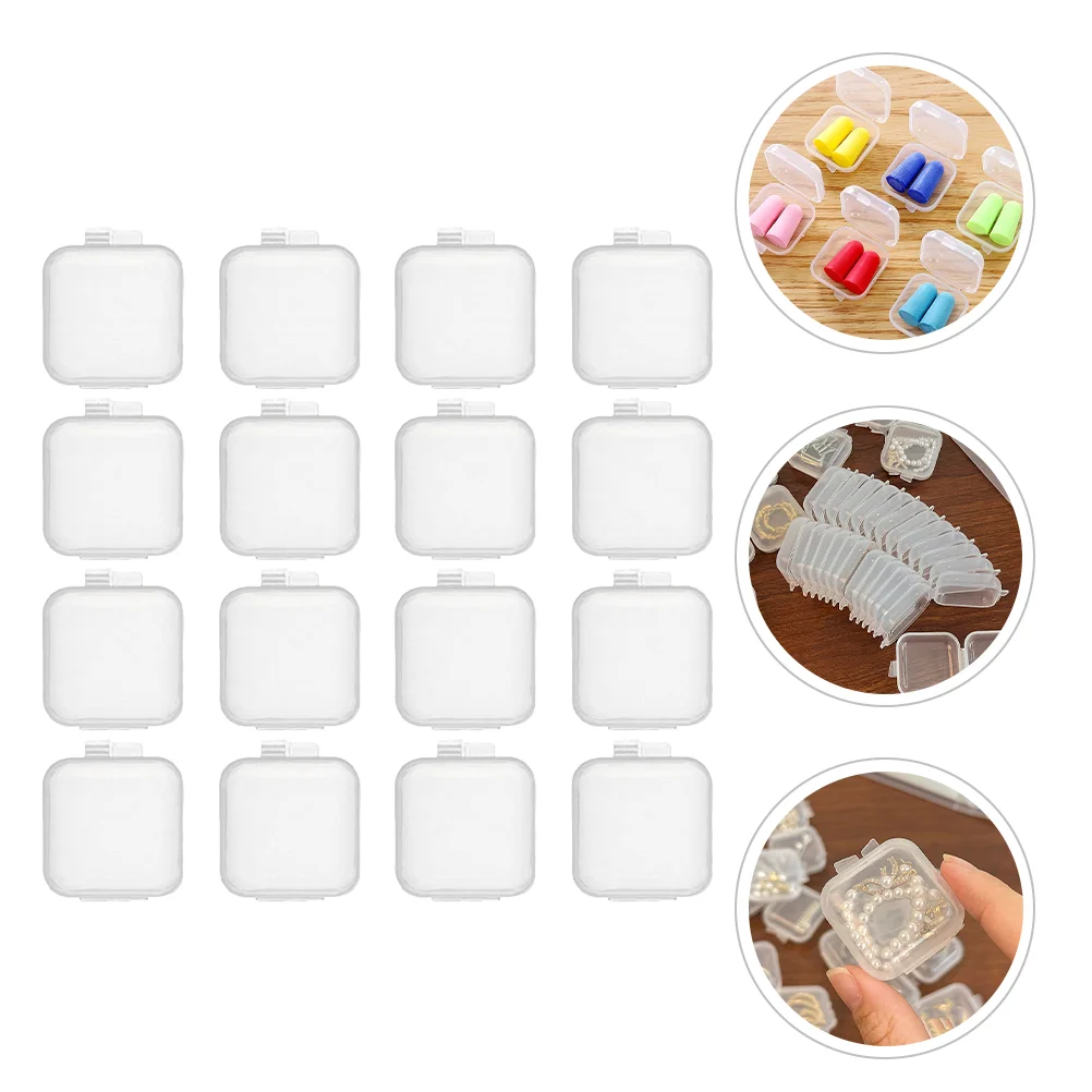 100 Pcs Mini Beads Medicine Jewelry Storage Cases Rings Organizer Bin Holder Pp