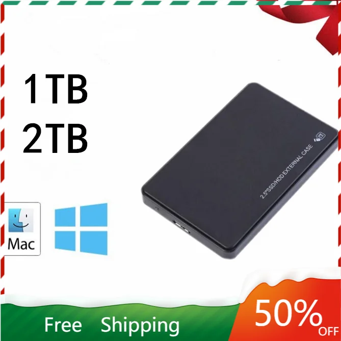 

2,5 Мобильный внешний жесткий диск на 1 ТБ, USB, SATA3.0 HDD, внешний жесткий диск для ноутбука/Mac/Xb