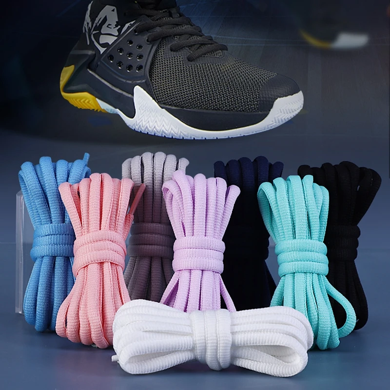 

1 Pair Round Shoelaces Fof Basketball Sneakers Shoe Laces Black White Shoelace Universal for Children and Adults 100CM