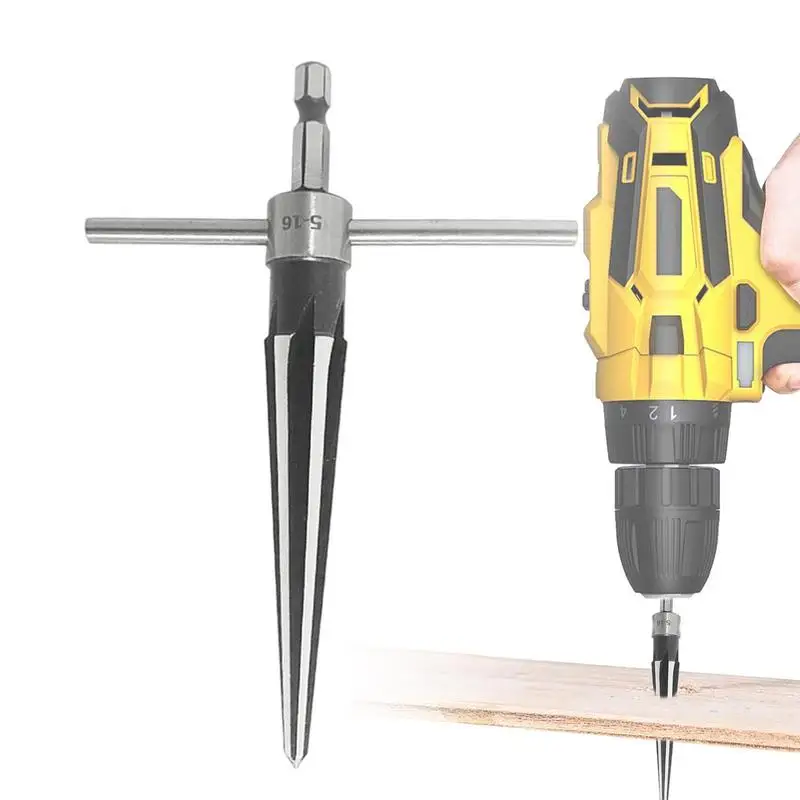 

Ручной конический расширитель, стабильный безопасный Противоскользящий Т-образный ручной инструмент для сверления с защитой от ржавчины, многофункциональный инструмент для столярных работ