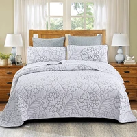 dayday 100 cotton embroidered solid color flower 3pcs printed quilted quilt pillowcase free shipping len%c3%a7ol de cama casal %d8%a3%d8%b3%d8%b1%d9%91%d8%a9