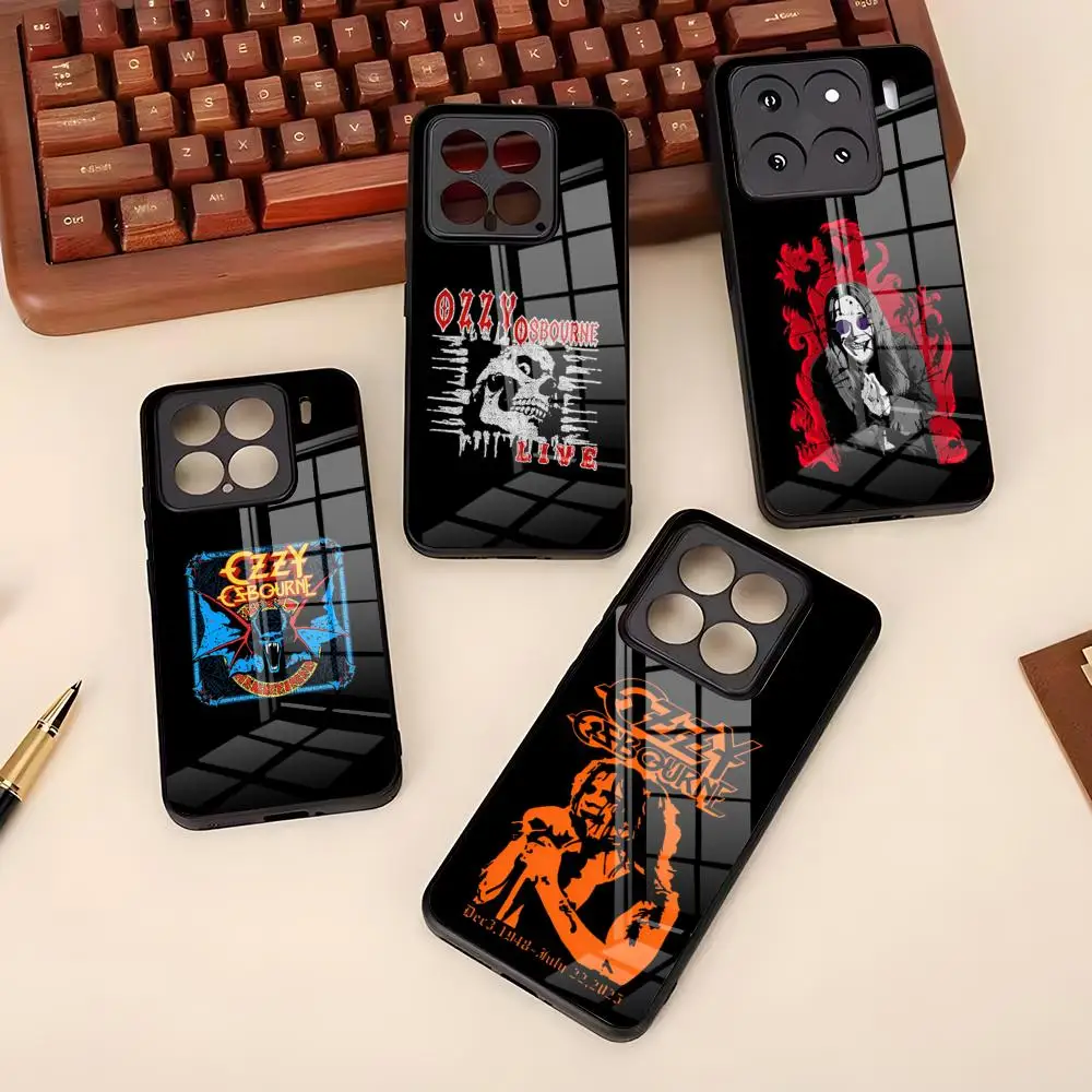 Фото Чехол для телефона Singer O-ozzy Osbourne для Xiaomi 17 15 14 13 T Pro Ultra Redmi 15 14 Pro Plus 4G 5G A7, стеклянный чехол №1