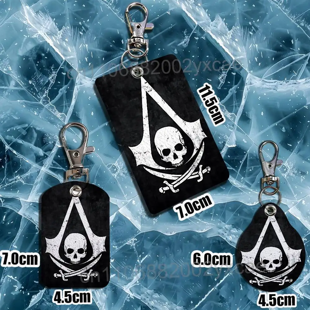 Фото Кожаный картхолдер Black Flag Assassins: мультяшный, кинематографический, аниме-стиль, для хранения ID-карт и проездных на метро №5