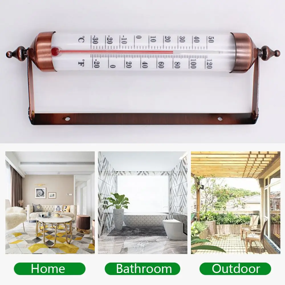 

Plastic Wall Mounted Office Room Accurate Temp Meter Indoor Outdoor Temperature Measurement Tool Thermometer