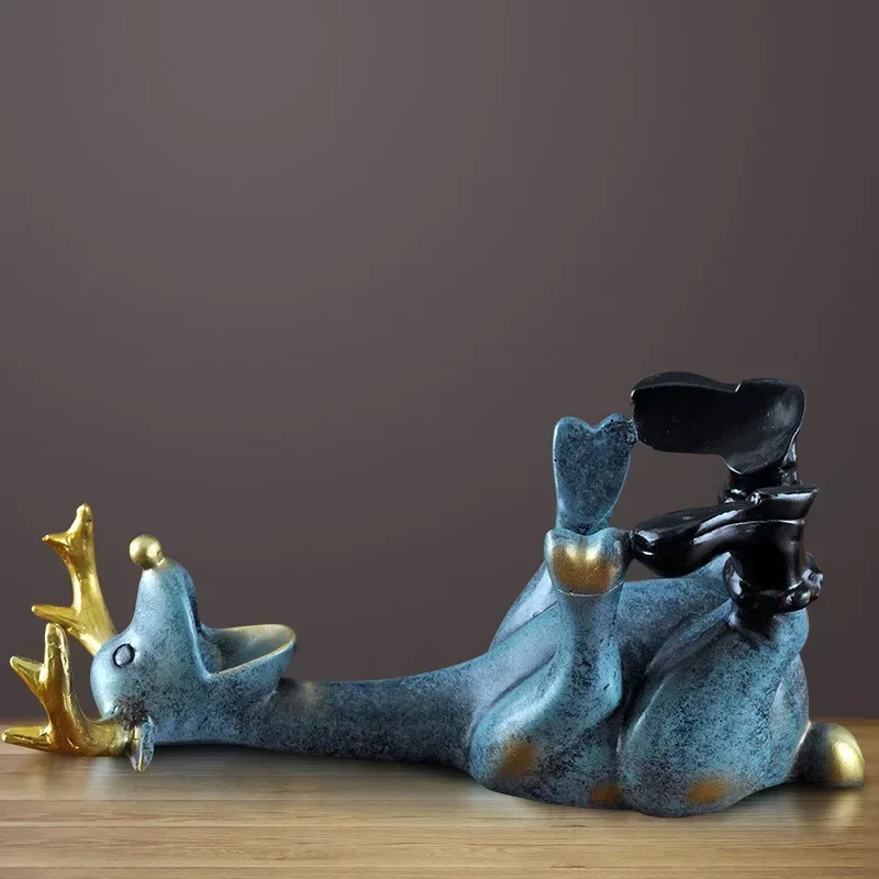 Фото Полимерный держатель для бутылки вина Vilead, статуэтка с изображением лося, животного, креативное украшение для стола, гостиной, дома №5