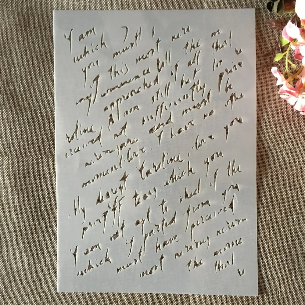 

A4 29cm Irregular Words Text DIY Layering Stencils Painting Scrapbook Coloring Embossing Album Decorative Template