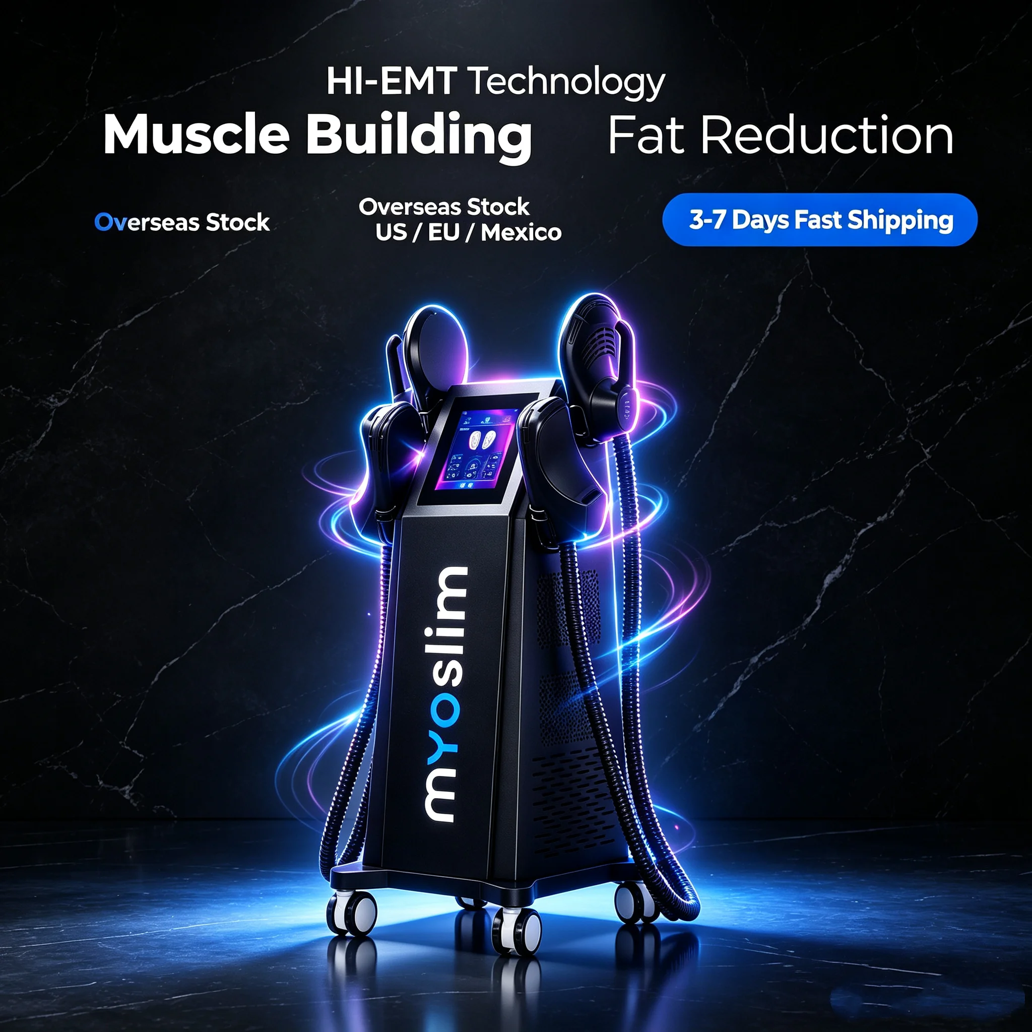 Фото Аппарат для коррекции фигуры MYOslim PRO 6500W NEO Hi-EMT EMS EMT RF Sculpt Nova: стимулятор мышц тазового дна и устройство для формирования бедер №2