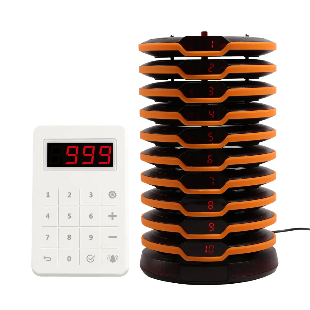 

Free Logo Printing Smart wireless coaster pagers queuing and calling