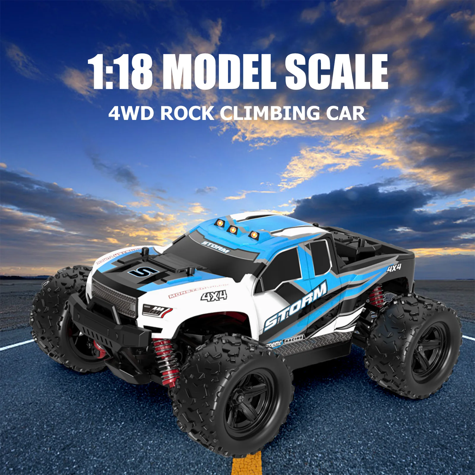 

2.4GHz RC Cars Toys 30km/h Off-road Hobby Remote Control Cars 1/18 RCl Monster Truck Toys for Adults Kids Toys Boys Gifts
