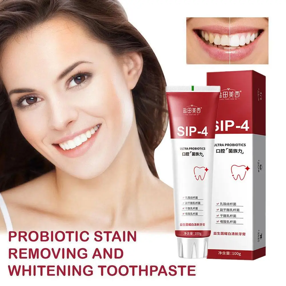 

Sp-4 Probiotic Whitening Toothpaste Protect Gums Fresh Mouth Tooth Teeth Cavity Prevention Cleaning Care Health Breath N1F8