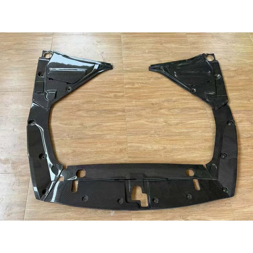Фото Комплект крышек для двигателя из сухого карбона для Nissan GTR35 2008-2024: открывающаяся панель охлаждения двигателя, внутренняя металлическая крышка моторного отсека №3
