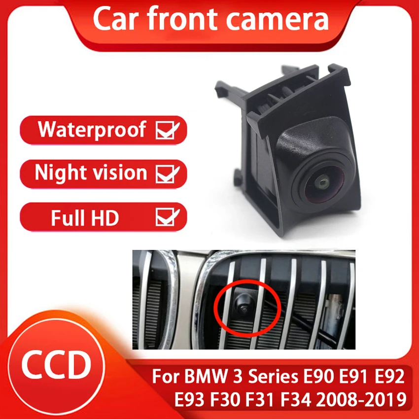 

170° Fisheye Lens Car Front View Parking Camera For BMW 3 Series E90 E91 E92 E93 F30 F31 F34 2008~2019 Waterproof Night viosn