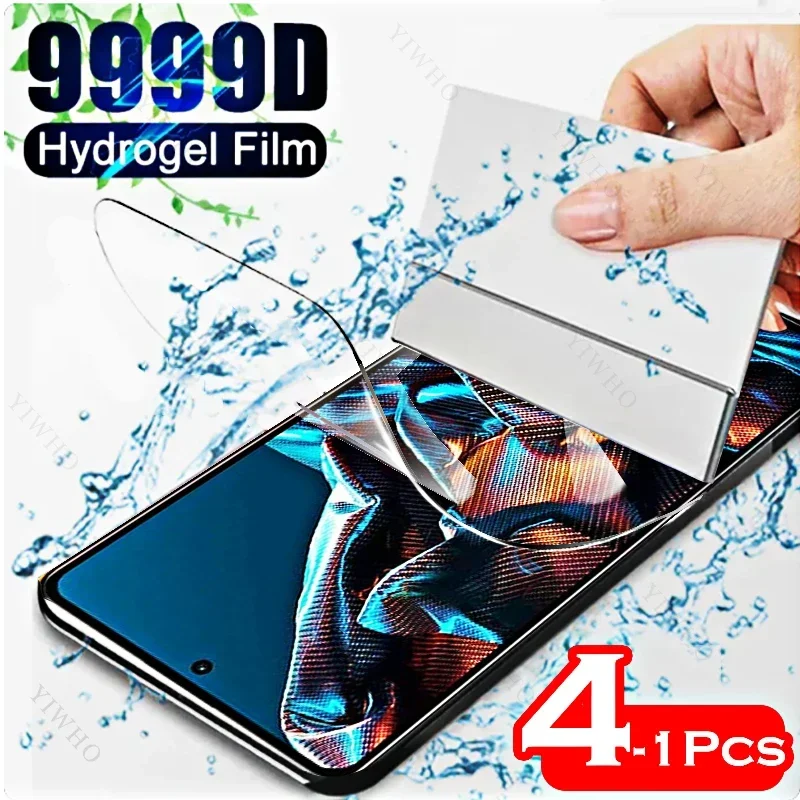 4-1 шт. Гидрогелевая Защитная пленка для Xiaomi Poco X5 Pro X 5X4 X4 NFC GT X3 3