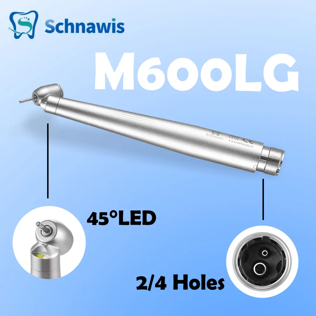 Стоматологический 45-градусный светодиодный высокоскоростной наконечник