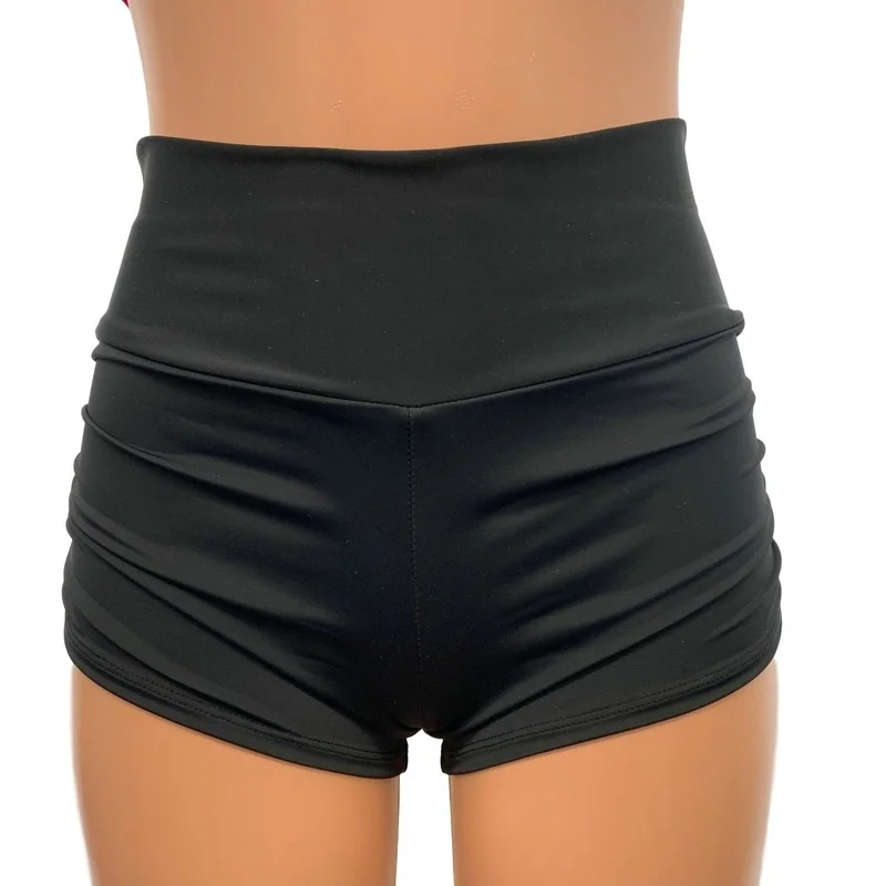 Casual Thin Fitness Solid Shorts Women Fashion Summer Slim Black High Waist Shorts Woman Cycling Sweatshorts Shorts Streetwear