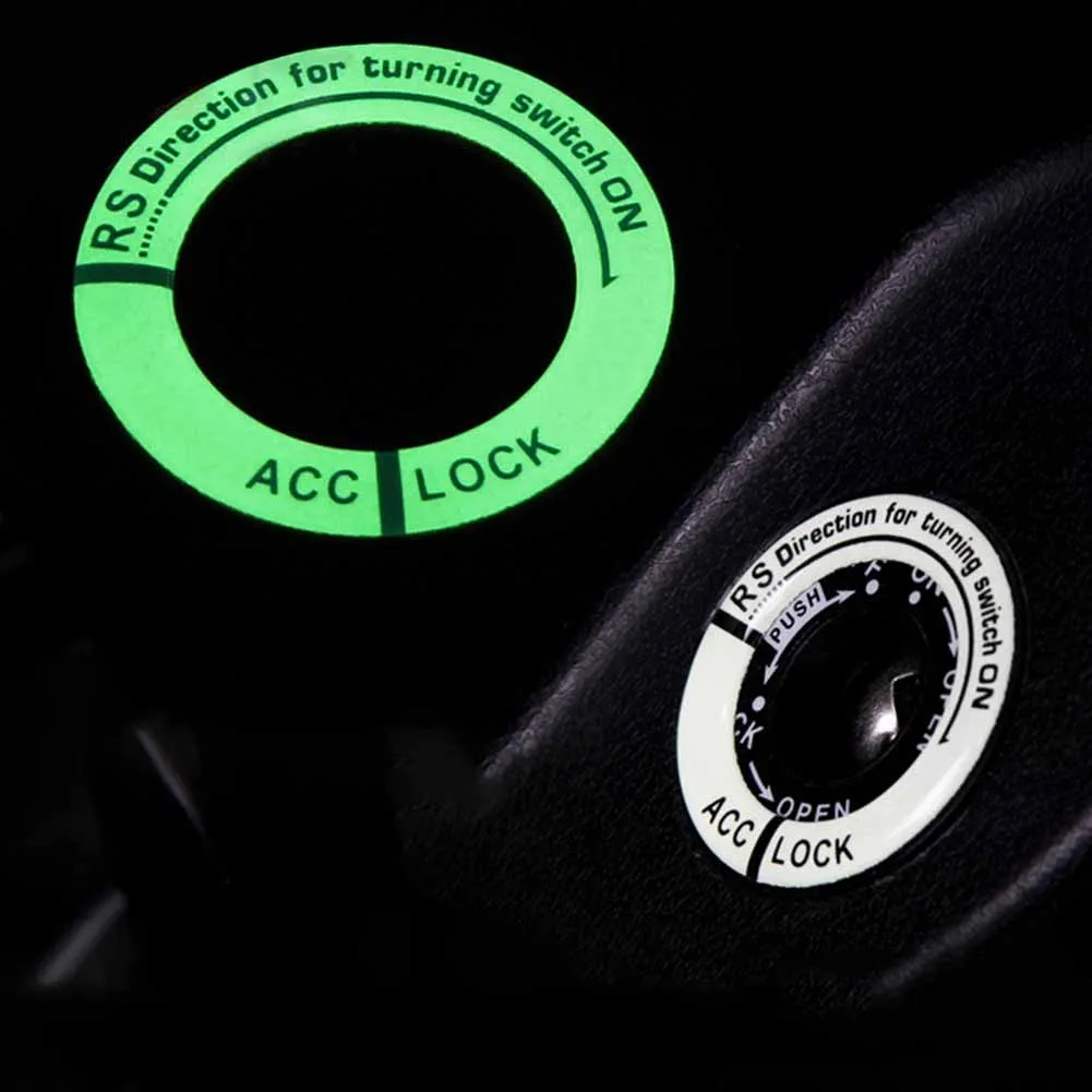 

Motorcycle Stickers 1pc Trim Glow Key Ring Hole Lumunous Ignition Switch Cover Universal For Most Motorcycle Car Decoration