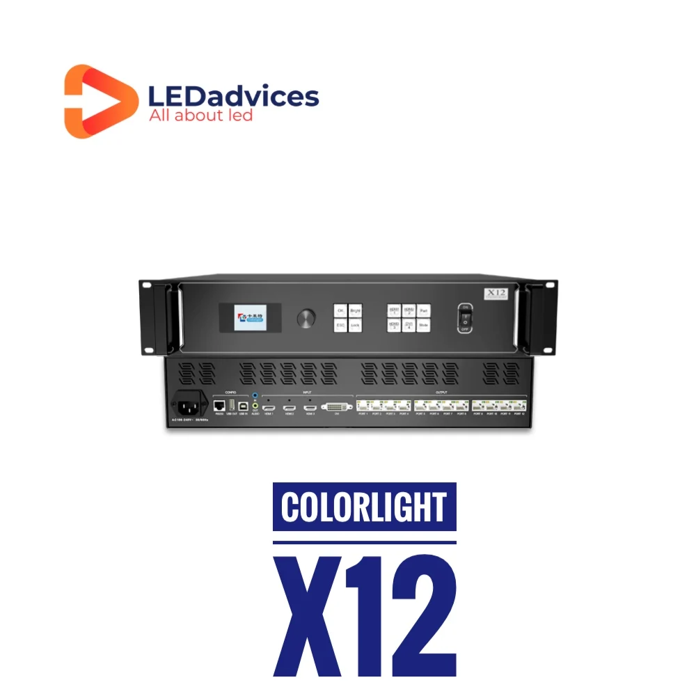 Видеопроцессор Colorlight X12 все-в-одном, профессиональный зеркальный дисплей, контроллер, полноцветный дисплей, большой зеркальный дисплей X7 X8 X16 X20