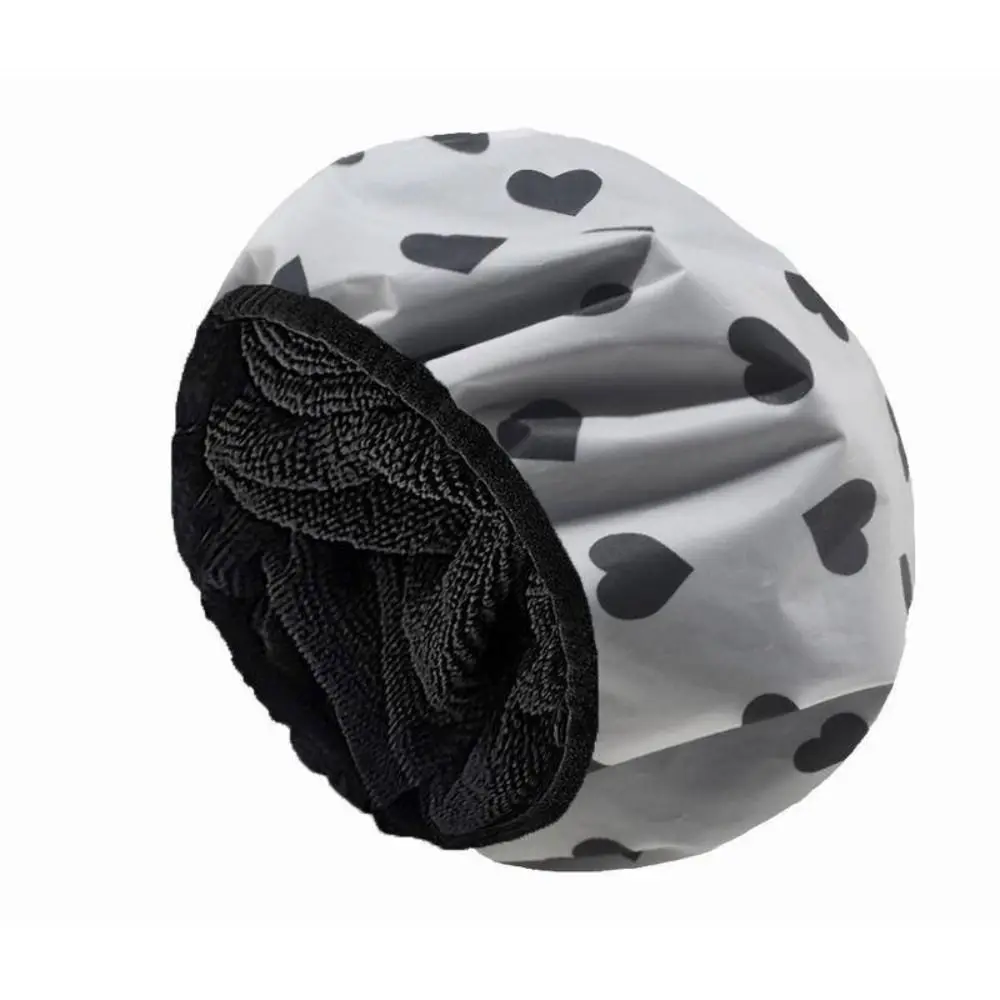 

1PC Triple Layer EVA Exterior Shower Cap Terry Cloth Lined Night Sleep Cap Hair Care Bonnet Nightcap Bath Hair Caps For All Hair