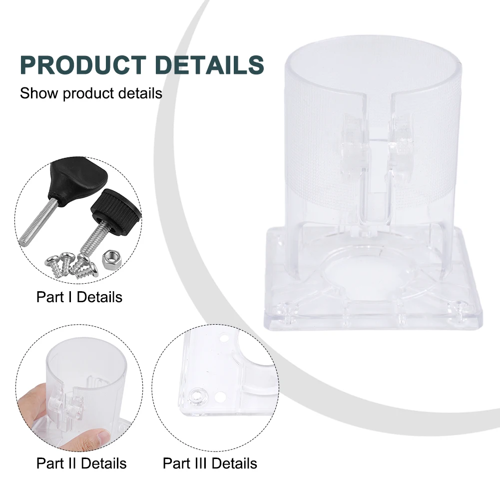 

1pcs Base Of Trimming Machine Base Plunge Router Base Transparent Woodworking Machine Shield Machine Power Tool Accessories