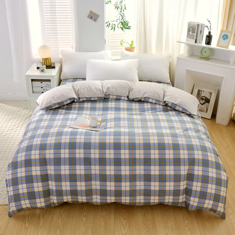 

Peter Khanun 100% Cotton Duvet Cover 1 Piece Nordic Plaid Quilt Cover With Zipper Soft Bedding Without Pillowcase