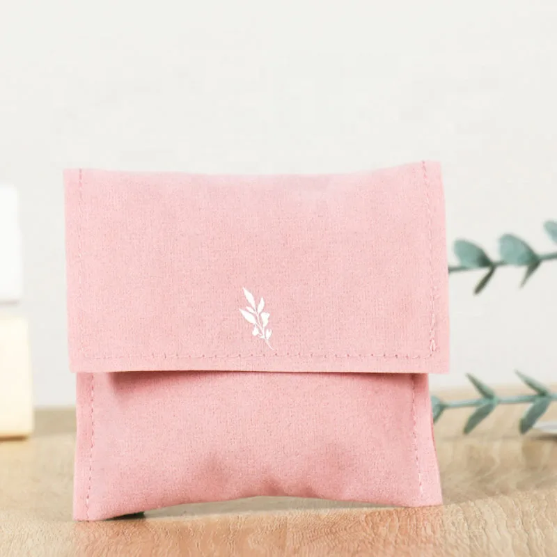 Velvet Envelope Gift Bags 7x7cm 8x10cm 10x10cm 12x12cm Makeup Jewelry Logo Flannel Flip Sack