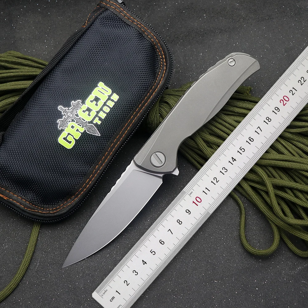 

Складной нож Green Thorn F95NL, лезвие VG10 TC4 титановая 3d-ручка, походный инструмент для повседневного использования