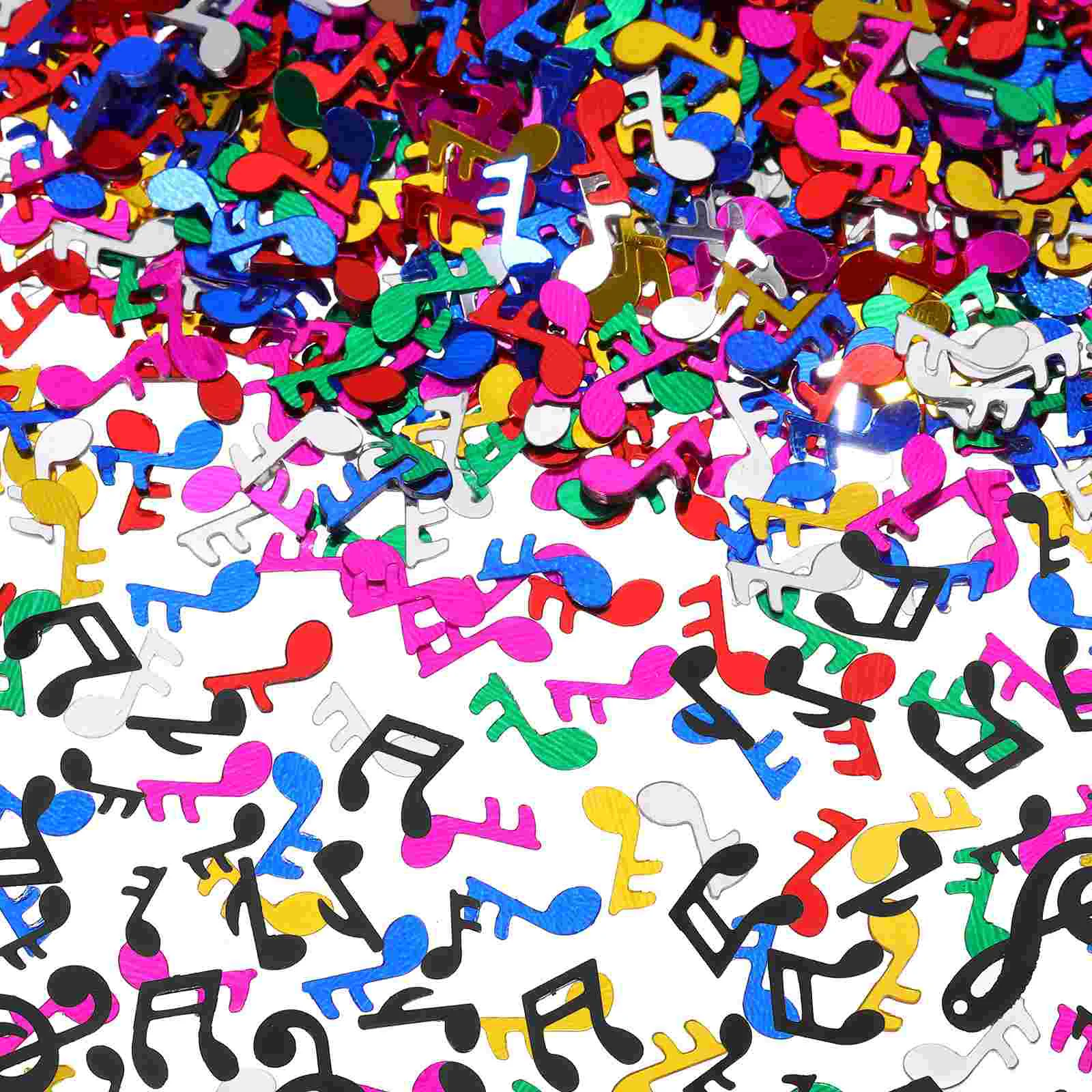 

8 Packs Music Party Confetti Props Notes Decorative Black Decoration Flash Table