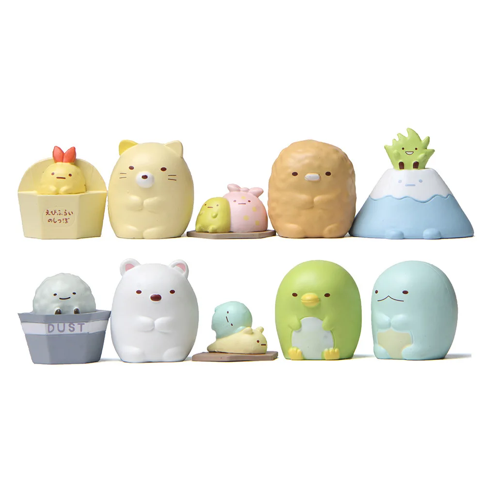 Искусственная мультяшная японская аниме модель Sumikko Gurashi из ПВХ пингвин кошка