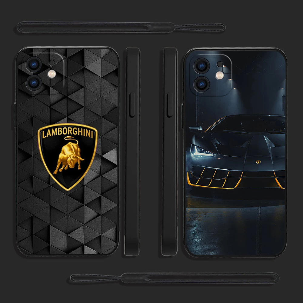 

Sports Car Lamborghini Luxury Phone Case For Samsung A53 A50 A12 A52 A52S A51 A72 A71 A32 A22 A20 A30 A21S 4G 5G with Hand Strap
