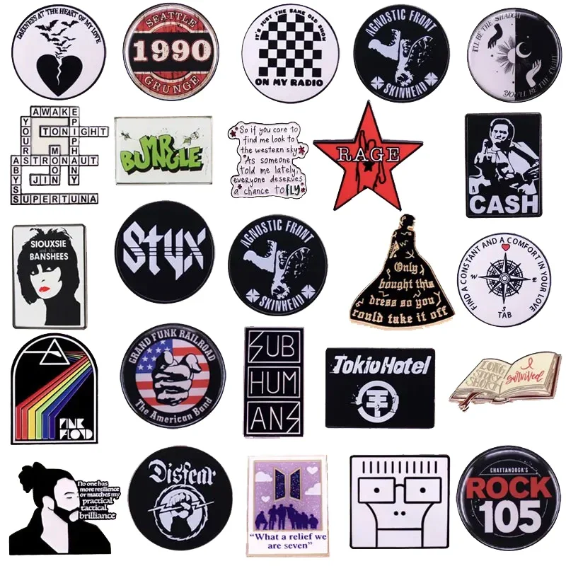 Классическая булавка с логотипом группы креативный музыкальный альбом тексты