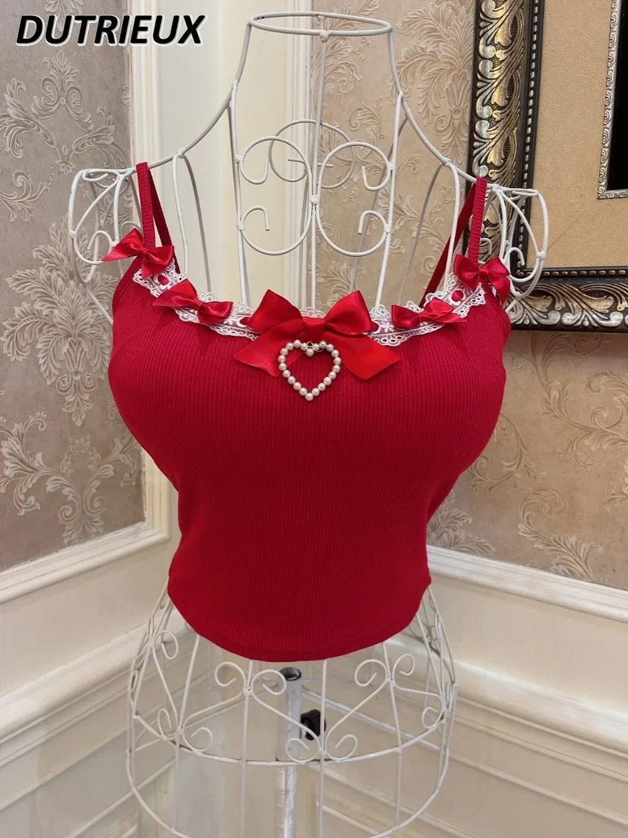 Укороченный топ с вышивкой и бантом в стиле лолита