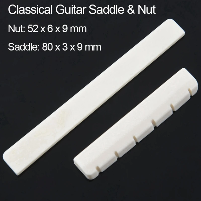

2Pcs/set 6 String Slotted for Classical Guitar White Guitar Parts Accessories