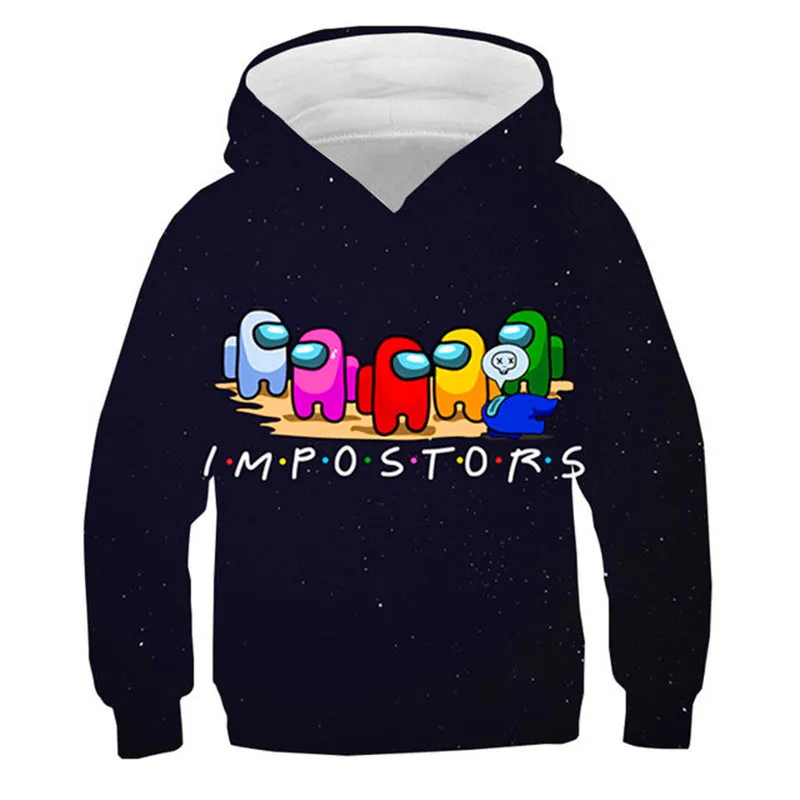 

Among US Children Hoodies Boys Girls Cartooon Fashion Sweatshirts Children Crewmate Impostor Games Long Sleeves Outwears 4-14 Y