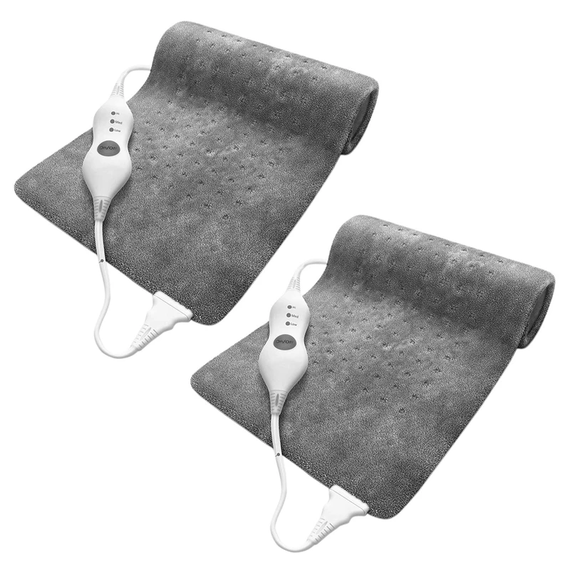 

2X Extra Large Electric Heating Pad For Back Pain And Cramps Relief 12X24 Inch - For Moist & Dry Therapy US Plug
