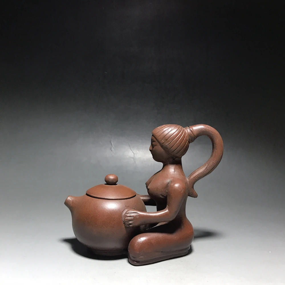 

Китайский Глиняный Чайник Yixing Zisha, красивый чайник Shi Dabin 100 мл