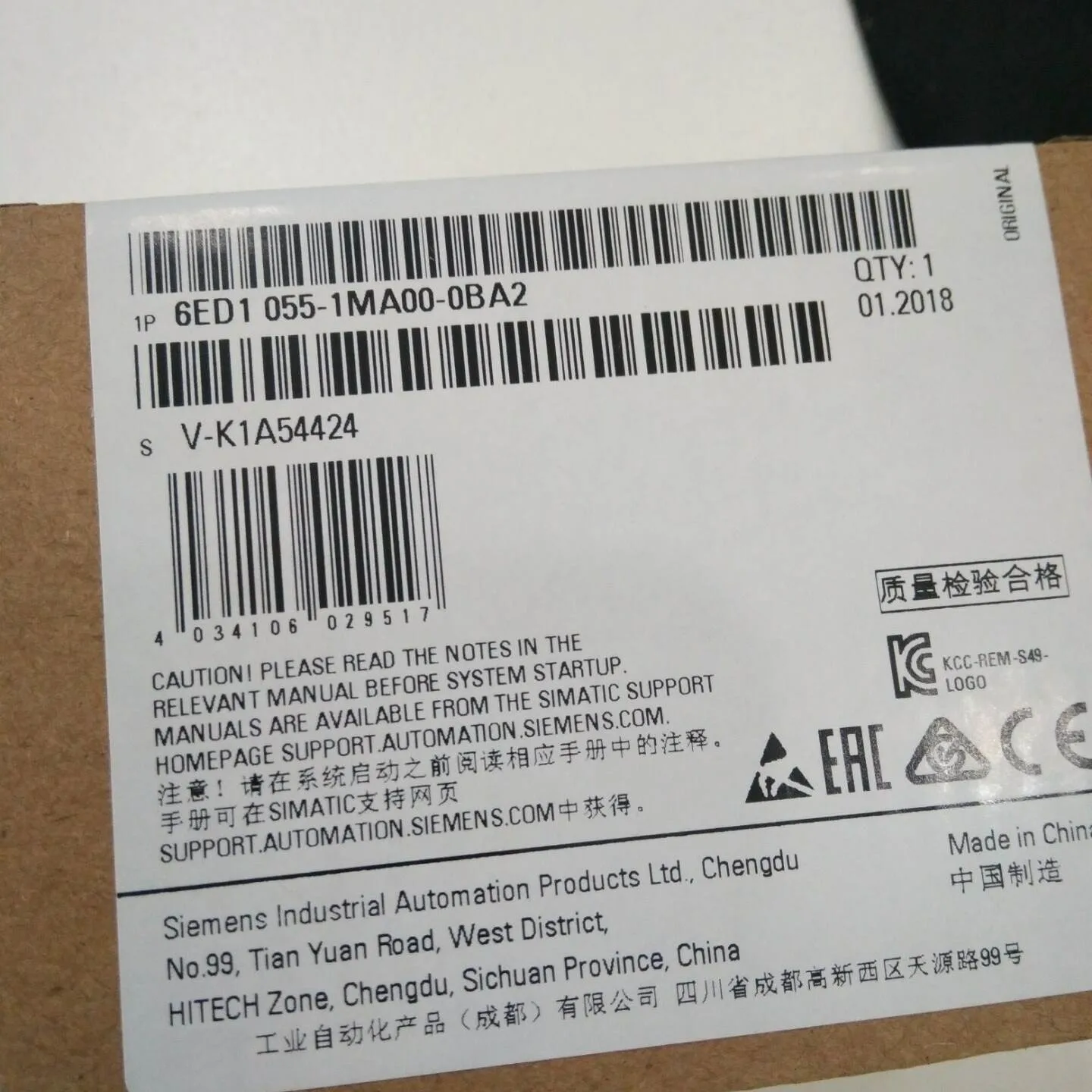 

Новый оригинальный 6ED1 055-1MA00-0BA2