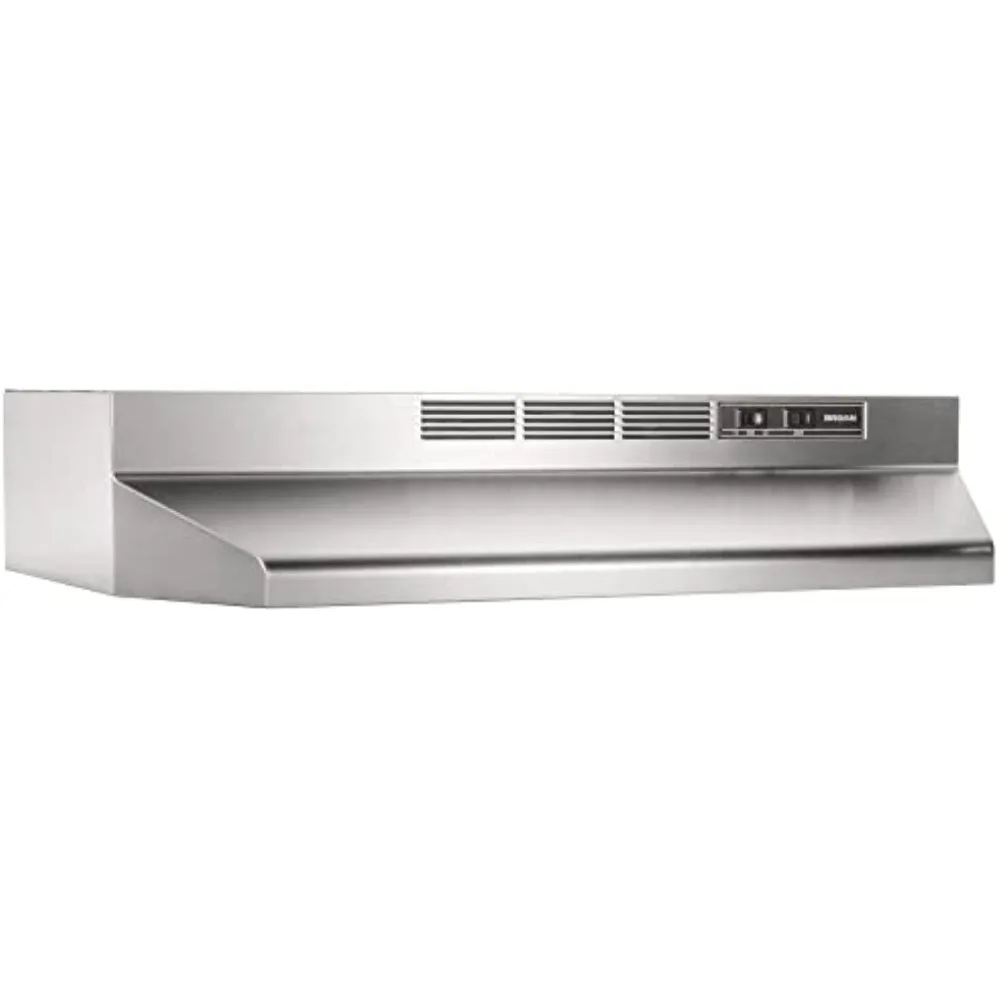 

Broan-NuTone BUEZ130SS Non-Ducted Ductless Range Hood with Lights Exhaust Fan for Under Cabinet, 30-Inch, Stainless Steel