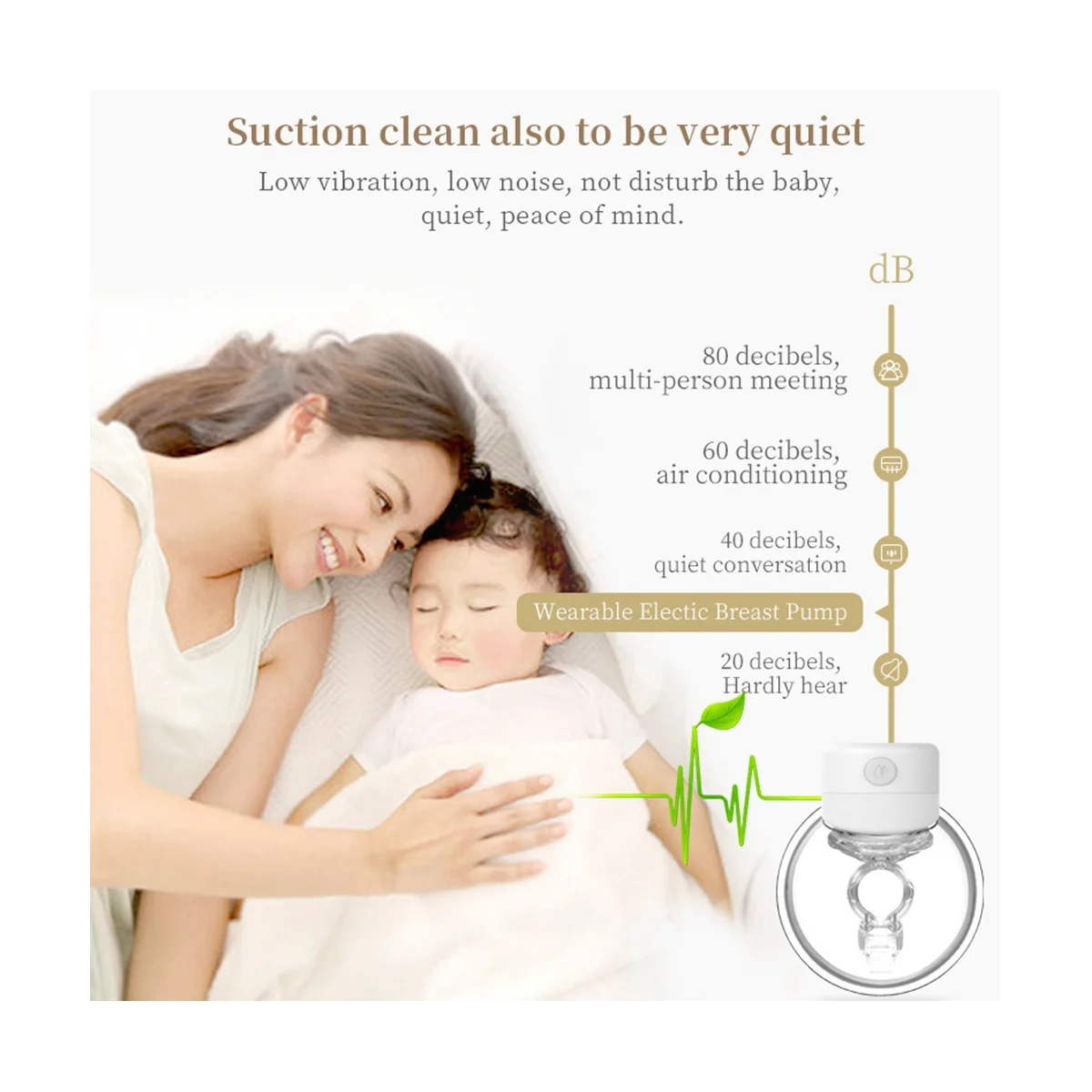 2 шт. Электрический молокоотсос переносной S12 Hands Free режима и 9 уровней 24 мм с