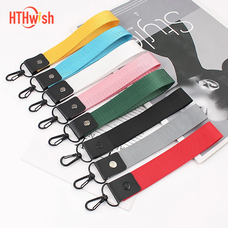 

Phone Strap 8 color Short Lanyard for Keys USB stick ID card Mobile phone Universal Classic Polyester Lanyards Rope Hand Strap