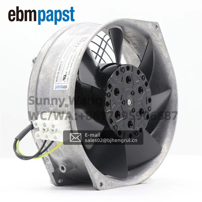 Фото ebmpapst W2S130-AA03-71 17255 230 В переменного тока 130 мм 50/60 Гц 45 Вт 0,31 А IP20 Осевой охлаждающий вентилятор с шарикоподшипником Rittal для шкафа №2