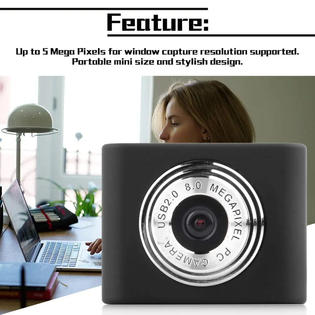 

High Definition Full HD Mini Retractable Clip Web Camera For Computer Laptop Portable USB Retractable Cable Webcam