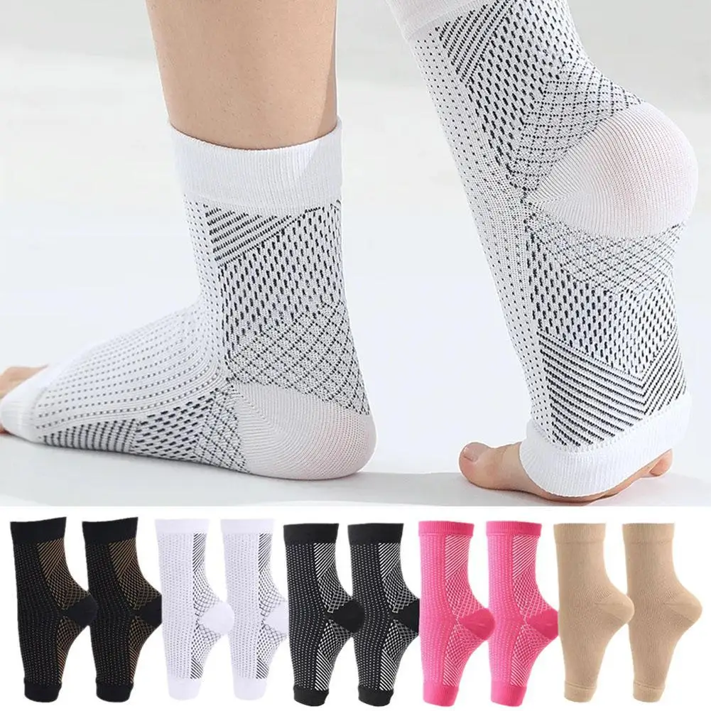 

5 pairs Neuropathy Socks for Women Men Ankle Compression Arch Support Neuropathy Soothe Socks Plantar Fasciitis Swelling Relief