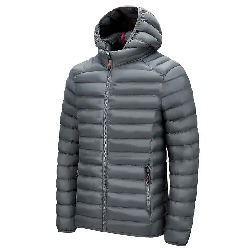 Men's All-Season Ultra Lightweight Packable Down Jacket Water and Wind-Resistant Breathable Coat Big Size Men Hoodies Jackets
