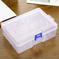 1pcs storage box large capacity transparent plastic cosmetics storage box holder case container for earrings necklace beads ring