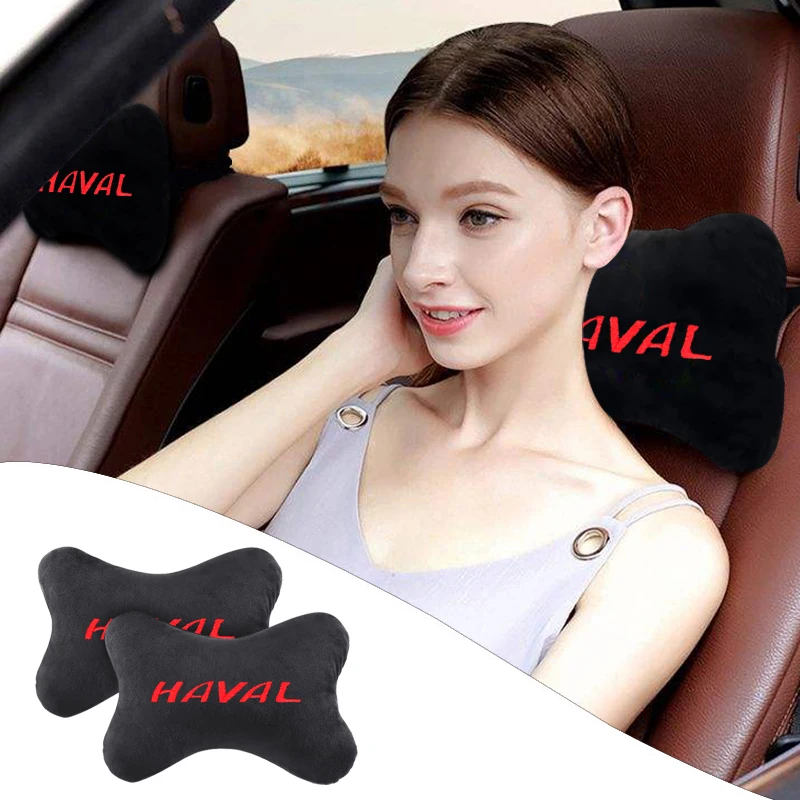 

1/2Pcs Car Logo Seat Cotton Neck Pillow Relieve Stress Car Goods For Haval Accessories Jolion F7x F7 H2 H3 H5 H6 H7 H9 M6 Coupe