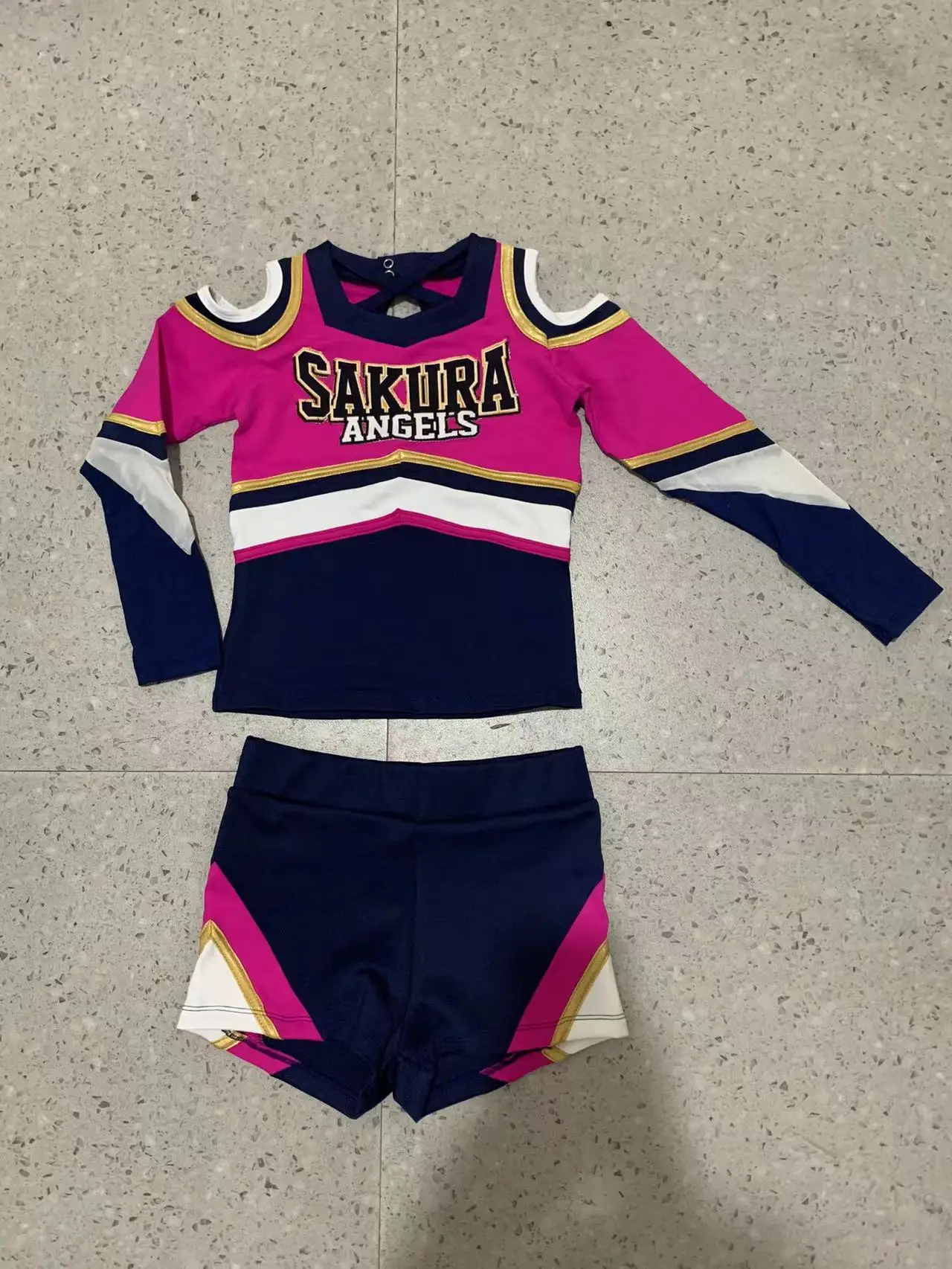 

8sets uniform and 8 pairs pompom cheerleading uniform Cheerleader Uniform Cheerleader Outfit Custom