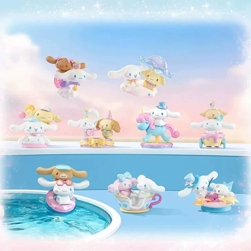 Фото Оригинальная коллекционная фигурка Funism Cinnamoroll из серии Dream Land: Cloud Swing Cinnamoroll, аниме-фигурка, загадочная коробка, модель-украшение, подарок №1