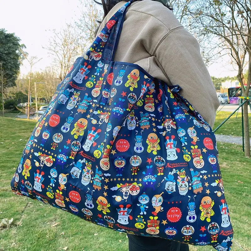 Large Oxford Cloth Cartoon Supermarket Shopping Bag Eco-friendly Bag Tote Bag Go out Grocery Shopping Bag Shoulder Bag Big Apron