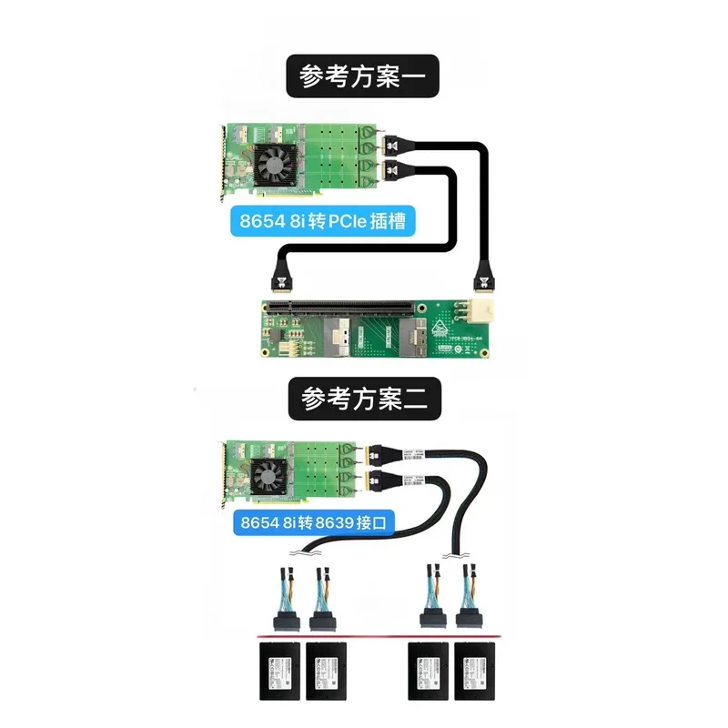 PLx8748 Четырехпортовая карта расширения SSD.2 Nvme U2 без разборки материнской платы
