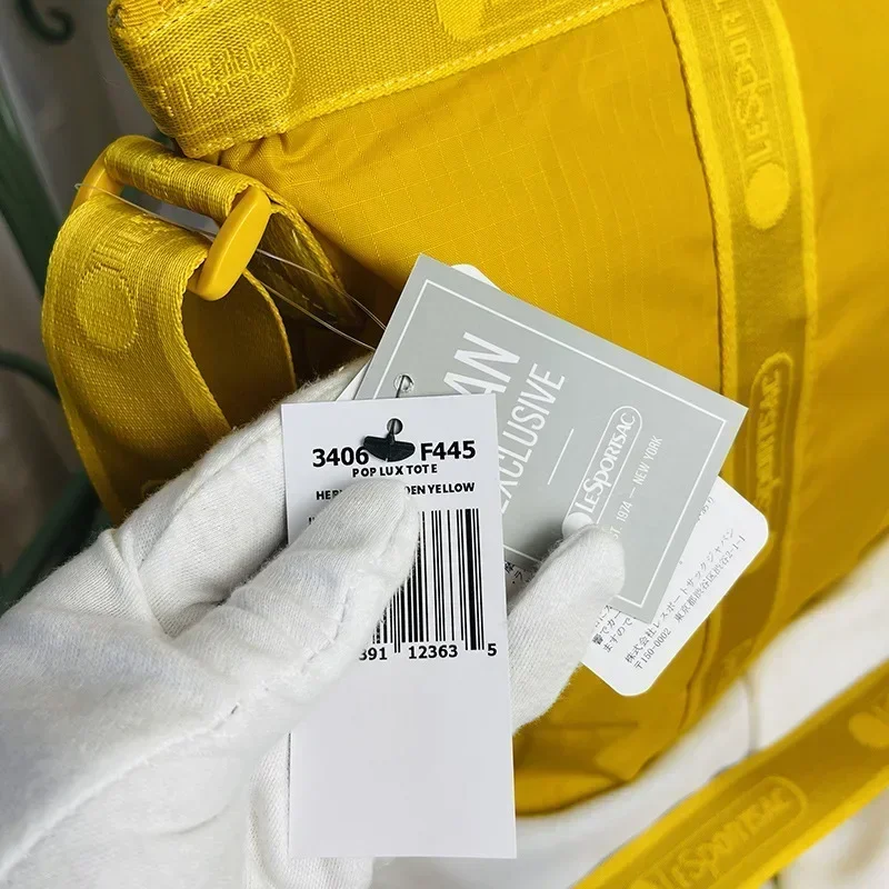 Lesportsacs Handbag 3406 Solid Color Nylon Cloth Bag Fashionable Versatile Portable One Shoulder Crossbody 32*31cm